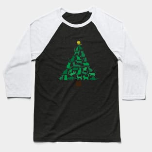 Meowy Christmas Tree Catmas Baseball T-Shirt